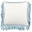 BELIANI - Lot de 2 coussins décoratifs PALLIDA Coton 45 x 45 cm Bleu Motif floral - vignette