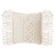 BELIANI - Lot de 2 coussins décoratifs YORTAN Coton 45 x 45 cm Beige clair Motif géométrique - vignette