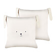 BELIANI - Lot de 2 coussins décoratifs CONEY Coton 45 x 45 cm Beige clair - vignette