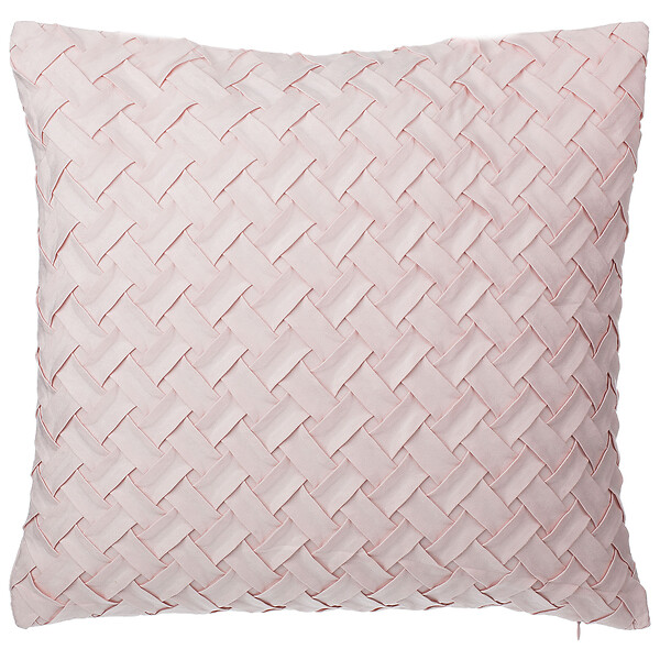 BELIANI - Lot de 2 coussins décoratifs TITHONIA 45 x 45 cm Rose Motif à chevrons - large