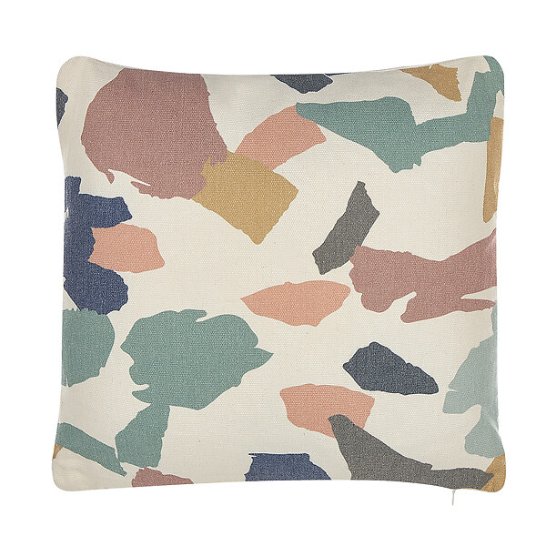 BELIANI - Lot de 2 coussins décoratifs FOTHERGILLA 45 x 45 cm Multicolore Motif abstrait - large
