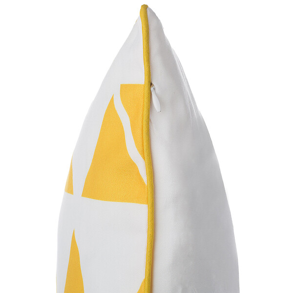 BELIANI - Lot de 2 coussins décoratifs PANSY 45 x 45 cm Jaune Motif géométrique - large