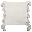 BELIANI - Lot de 2 coussins décoratifs ROCHEA Coton 45 x 45 cm Noir À rayure - vignette