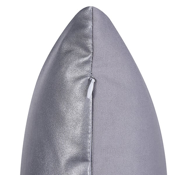 BELIANI - Lot de 2 coussins décoratifs DIGITALIS Coton 45 x 45 cm Gris Motif abstrait - large