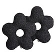 BELIANI - Lot de 2 coussins décoratifs CAMPONULA Bouclé 40 x 40 cm Noir Unicolore - vignette