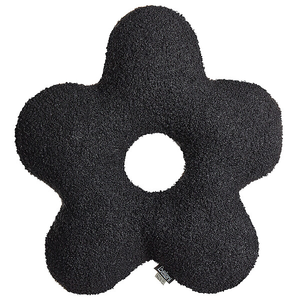 BELIANI - Lot de 2 coussins décoratifs CAMPONULA Bouclé 40 x 40 cm Noir Unicolore - large