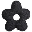 BELIANI - Lot de 2 coussins décoratifs CAMPONULA Bouclé 40 x 40 cm Noir Unicolore - vignette