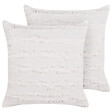 BELIANI - Lot de 2 coussins décoratifs MAKNEH Coton 45 x 45 cm Blanc Unicolore - vignette