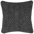 BELIANI - Lot de 2 coussins décoratifs KONNI Coton 45 x 45 cm Gris Motif à chevrons - vignette