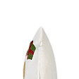 BELIANI - Lot de 2 coussins décoratifs PALMIER Velours 45 x 45 cm Blanc cassé Motif de Noël - vignette