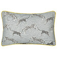 BELIANI - Lot de 2 coussins décoratifs ARALES Coton 30 x 50 cm Gris clair Motif animal - vignette