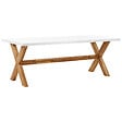 BELIANI - Table de salle à manger de jardin OLBIA 200 cm 100 cm Béton Blanc - vignette