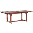 BELIANI - Table de salle à manger de jardin extensible TOSCANA 160/220 cm 90 cm Acacia Marron foncé - vignette