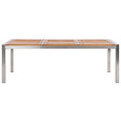 BELIANI - Table de salle à manger de jardin GROSSETO 220 cm 100 cm Bois d\'eucalyptus Marron - vignette