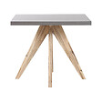 BELIANI - Table de salle à manger de jardin OLBIA 90 cm 90 cm Béton Gris - vignette