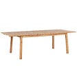 BELIANI - Table de salle à manger de jardin extensible CESANA 180/240 cm 100 cm Acacia Marron clair - vignette