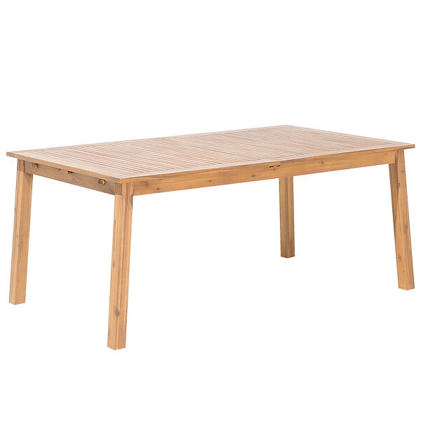 BELIANI - Table de salle à manger de jardin extensible CESANA 180/240 cm 100 cm Acacia Marron clair - large