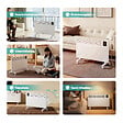 EMKE - EMKE Radiateur Électrique Portable 2000W, Chauffage Intelligent WiFi avec Thermostat Réglable, Écran LED Sensitif, Installation Murale ou sur Roulettes, Blanc - vignette