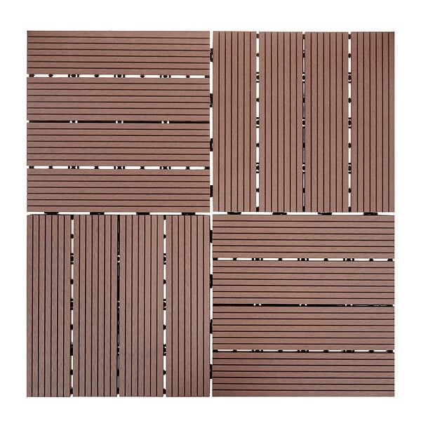 BELIANI - Caillebotis ATELETA Composite bois-plastique (WPC) Marron - large