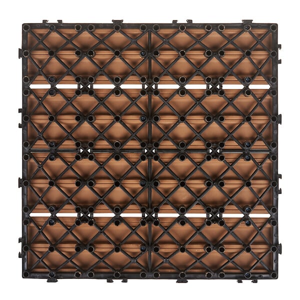 BELIANI - Caillebotis ATESSA Composite bois-plastique (WPC) Marron clair - large