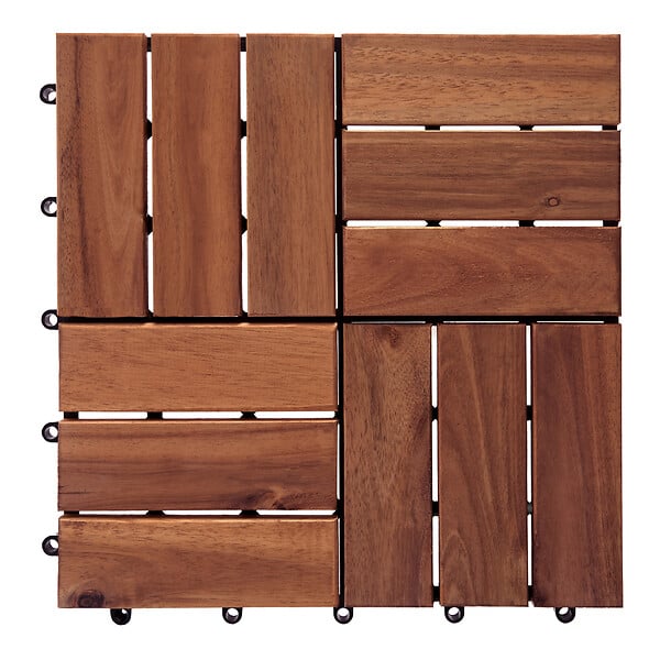 BELIANI - Caillebotis ACERENZA Bois d'acacia certifié Marron - large