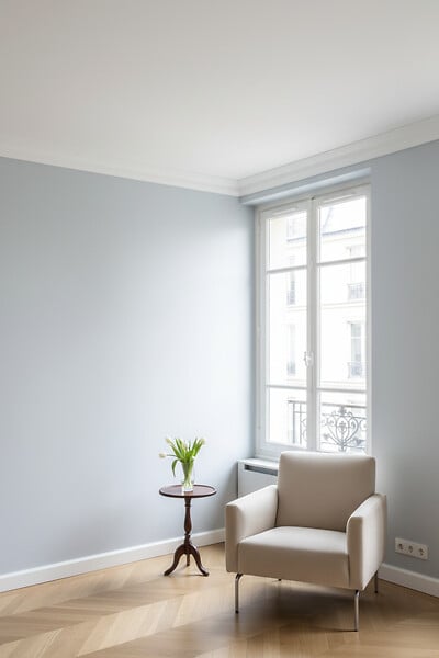 SANS - Corniche plafond C115 4,6 x 4,9 cm - Polyuréthane Cimaises &+ - large