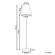 BELIANI - Lampadaire solaire d'extérieur à LED FONESCA Avec télécommande Blanc - vignette
