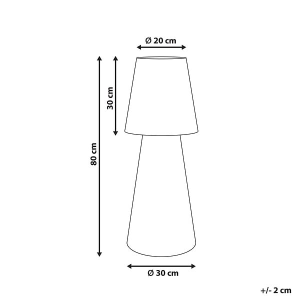 BELIANI - Lampadaire d'extérieur LED SABANAS Avec télécommande Blanc - large