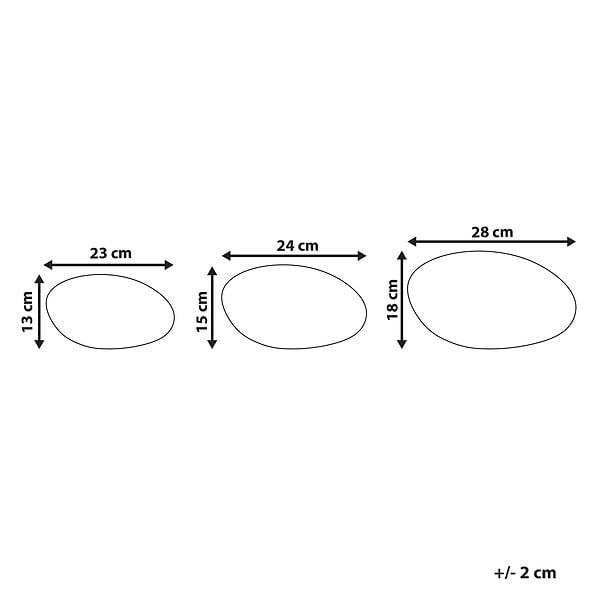 BELIANI - Lot de 3 lampes décoratives d'extérieur LED FARALLON Avec télécommande Blanc - large