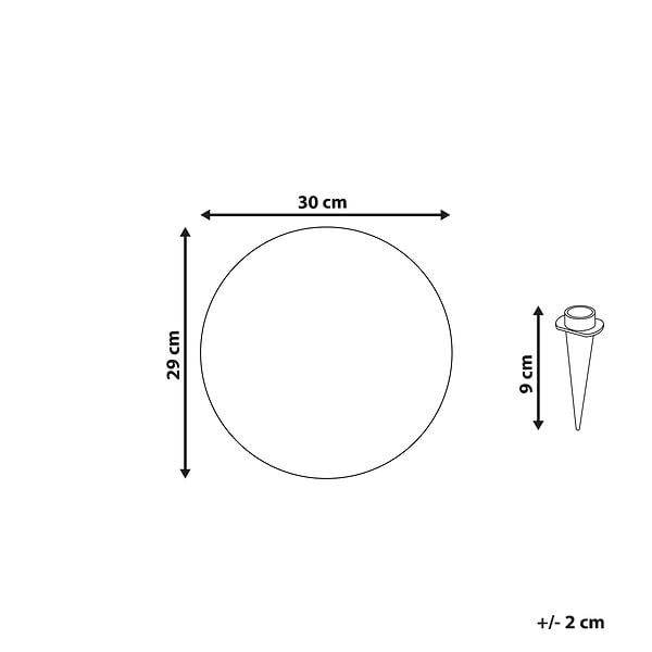 BELIANI - Lampe boule d'extérieur LED JOCOY Avec télécommande Blanc - large