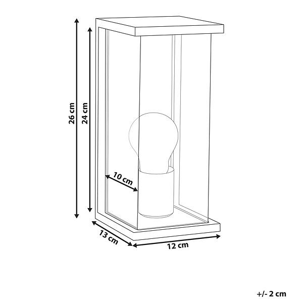 BELIANI - Lampe murale pour l'extérieur WAKAL Noir - large