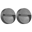 BELIANI - Lot de 2 appliques LED d'extérieur POMPTON Noir - vignette