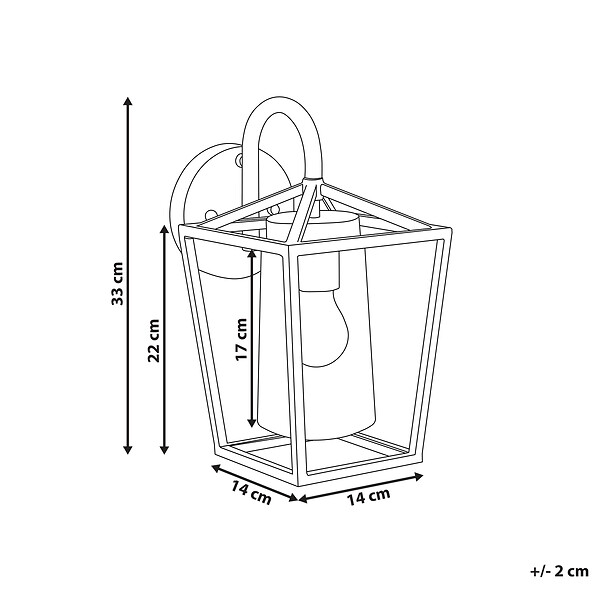 BELIANI - Lampe murale pour l'extérieur ORDIE Doré - large