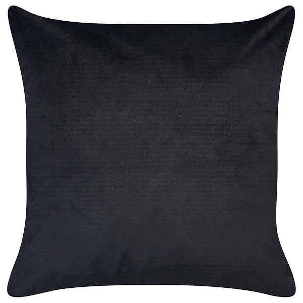 BELIANI - Lot de 2 coussins décoratifs YUZURI Velours 45 x 45 cm Noir Motif animal - large