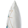 BELIANI - Lot de 2 coussins décoratifs CLARKIA Coton 45 x 45 cm Bleu Motif géométrique - vignette