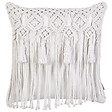 BELIANI - Lot de 2 coussins décoratifs BAMIAN Coton 45 x 45 cm Blanc cassé Motif géométrique - vignette