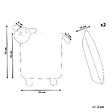 BELIANI - Lot de 2 coussins décoratifs SHADOOR Coton 35 x 35 cm Gris Panda - vignette