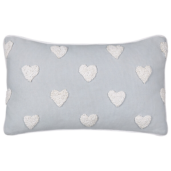 BELIANI - Lot de 2 coussins décoratifs GAZANIA Coton 30 x 50 cm Gris clair - large