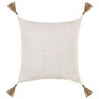 BELIANI - Lot de 2 coussins décoratifs AZALEA 45 x 45 cm Beige clair Unicolore - vignette