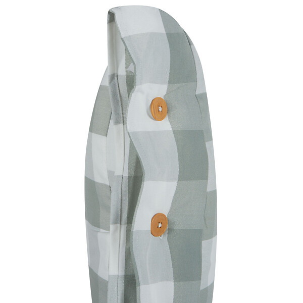BELIANI - Lot de 2 coussins décoratifs TAMNINE 45 x 45 cm Vert menthe À carreaux - large