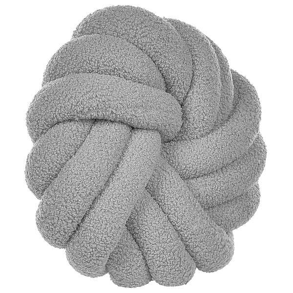 BELIANI - Lot de 2 coussins décoratifs AKOLA Bouclé 31 x 31 cm Gris Unicolore - large
