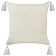 BELIANI - Lot de 2 coussins décoratifs AZALIA Coton 45 x 45 cm Blanc Motif floral - vignette