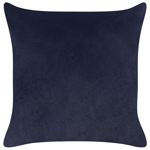 BELIANI - Lot de 2 coussins décoratifs GOLDENROD Velours 45 x 45 cm Noir Motif de plante - large