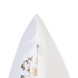 BELIANI - Lot de 2 coussins décoratifs GOLDENROD Velours 45 x 45 cm Blanc Motif de plante - vignette