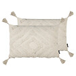 BELIANI - Lot de 2 coussins décoratifs CRATAEGUS Coton 40 x 60 cm Beige clair Motif géométrique - vignette