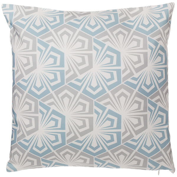 BELIANI - Lot de 2 coussins décoratifs PRIMROSE 45 x 45 cm Bleu clair Ikat - large