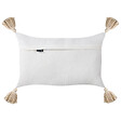 BELIANI - Lot de 2 coussins décoratifs VALVARIA 30 x 50 cm Coton Blanc cassé Motif à chevrons - vignette