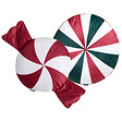 BELIANI - Lot de 2 coussins décoratifs TWIRL TREATS Velours 55 x 55 cm 40 x 40 cm Multicolore Motif de Noël - vignette