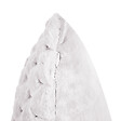 BELIANI - Lot de 2 coussins décoratifs PURSLANE Fourrure synthétique 43 x 43 cm Blanc Motif géométrique - vignette