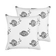 BELIANI - Lot de 2 coussins décoratifs TWEEDIA Coton 45 x 45 cm Blanc - vignette